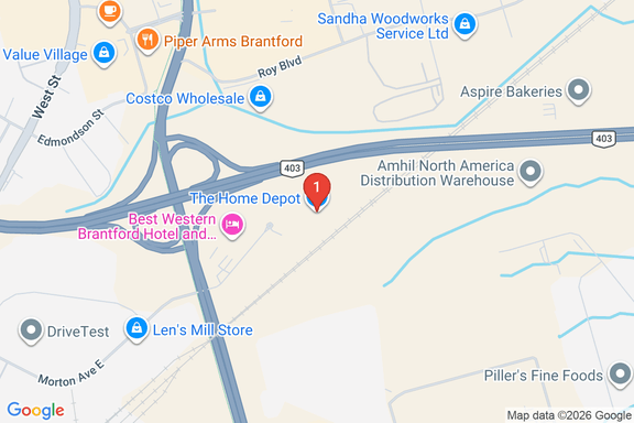 Map showing HOME DEPOT CAN #7138 location