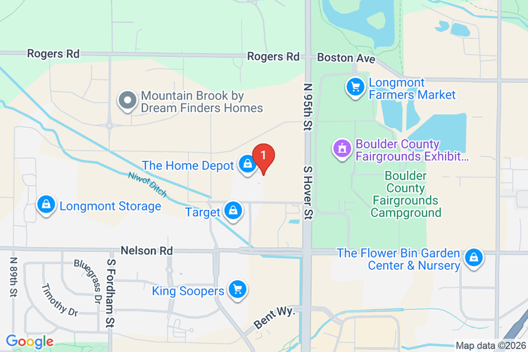 Map showing HOME DEPOT #1521 location