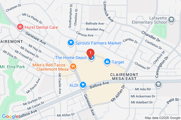 Map showing HOME DEPOT #0680 location