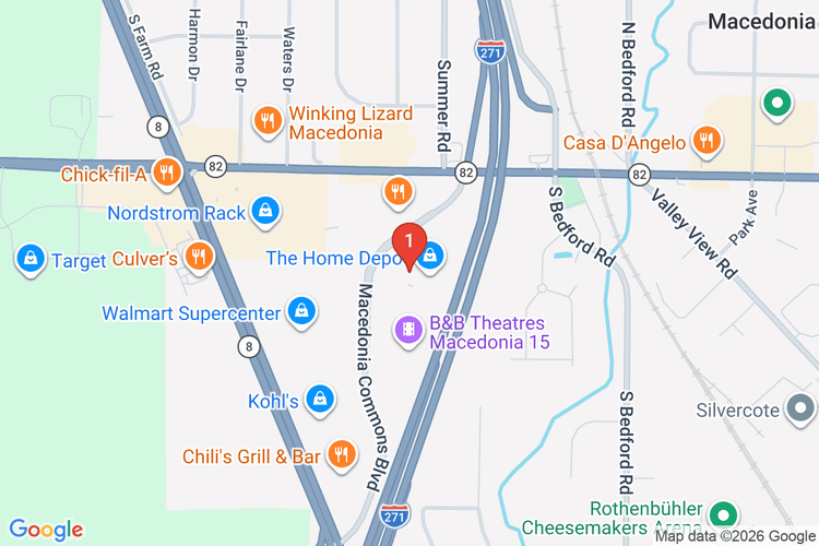 Map showing HOME DEPOT #3824 location