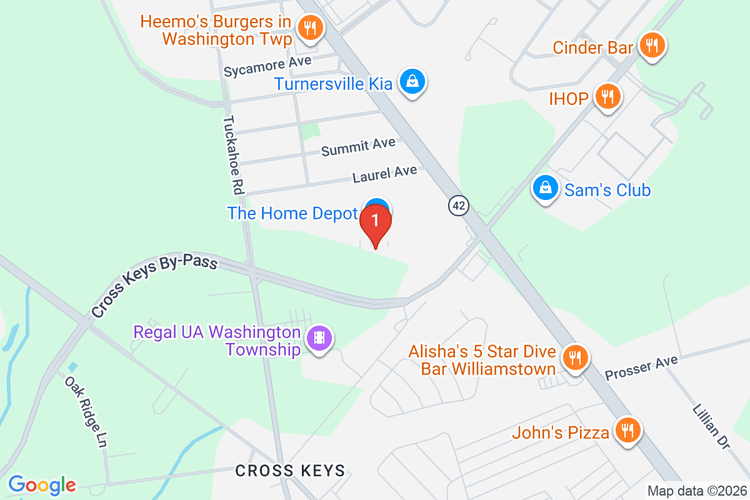 Map showing HOME DEPOT #0942 location