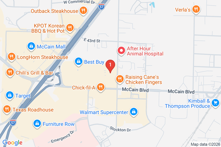 Map showing HOME DEPOT #1402 location