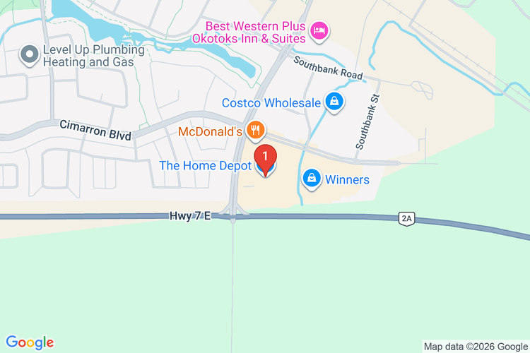 Map showing HOME DEPOT CAN #7223 location