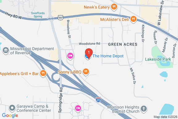 Map showing HOME DEPOT #2917 location