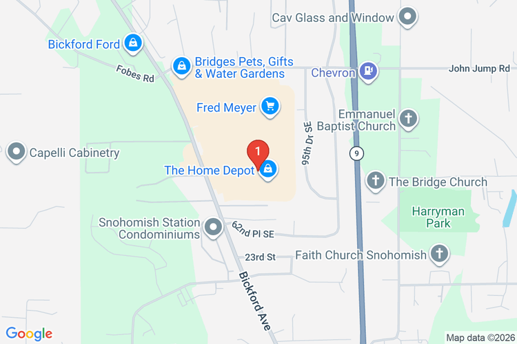 Map showing HOME DEPOT #4745 location