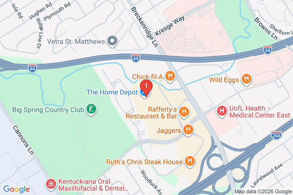 Map showing HOME DEPOT #2313 location