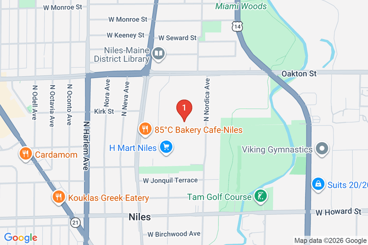 Map showing HOME DEPOT #1907 location