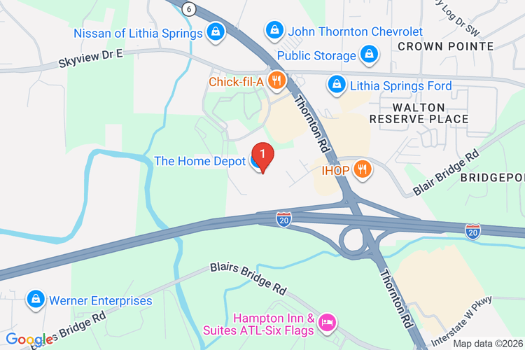 Map showing HOME DEPOT #6941 location