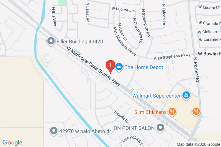 Map showing HOME DEPOT #0432 location