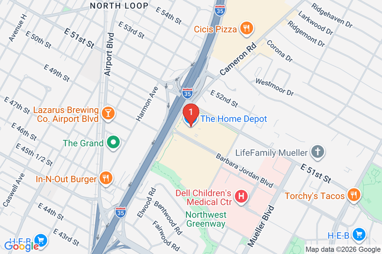 Map showing HOME DEPOT #6892 location