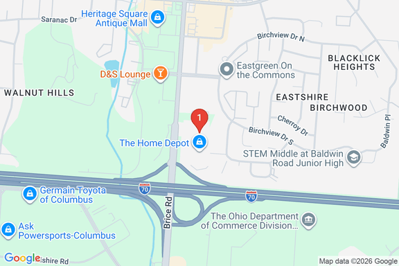 Map showing HOME DEPOT #3816 location