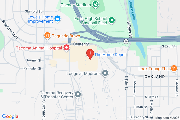 Map showing HOME DEPOT #4720 location