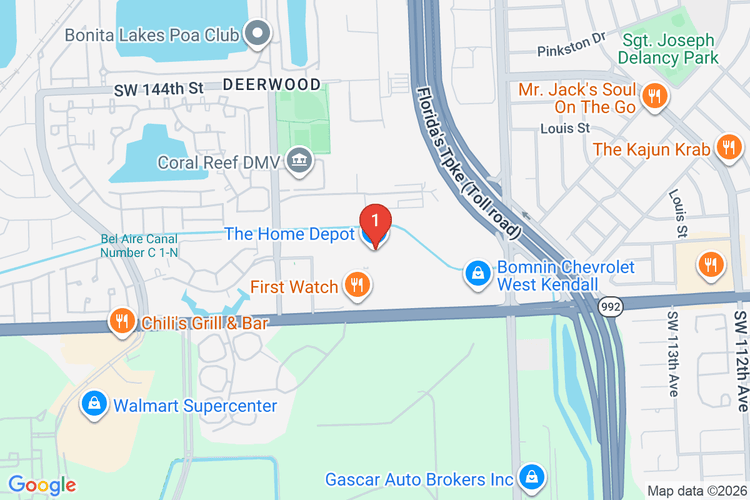 Map showing HOME DEPOT #6976 location