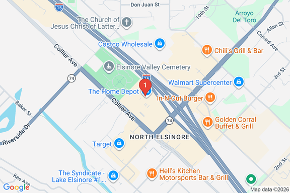 Map showing HOME DEPOT #8988 location