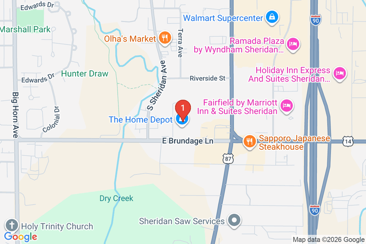 Map showing HOME DEPOT #6004 location