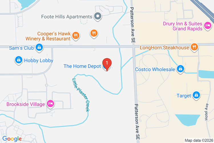 Map showing HOME DEPOT #2715 location