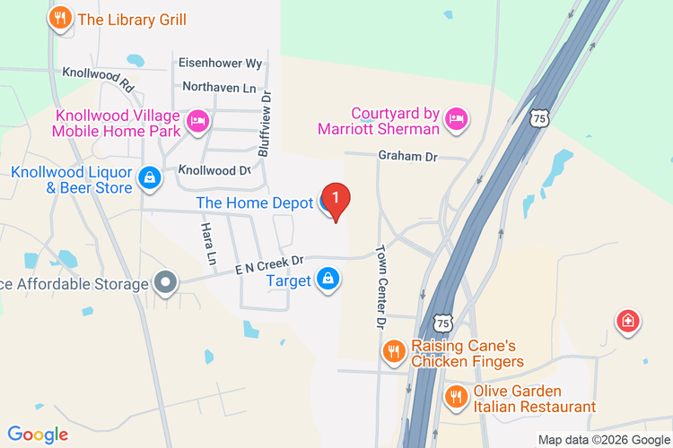 Map showing HOME DEPOT #0518 location
