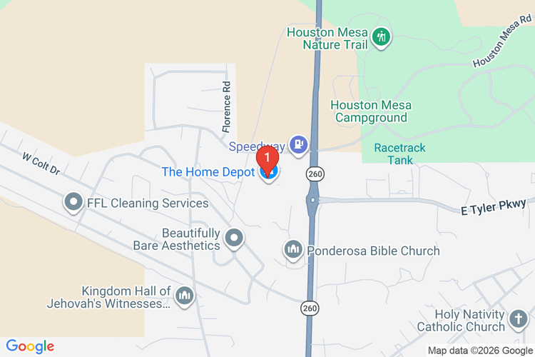 Map showing HOME DEPOT #0422 location