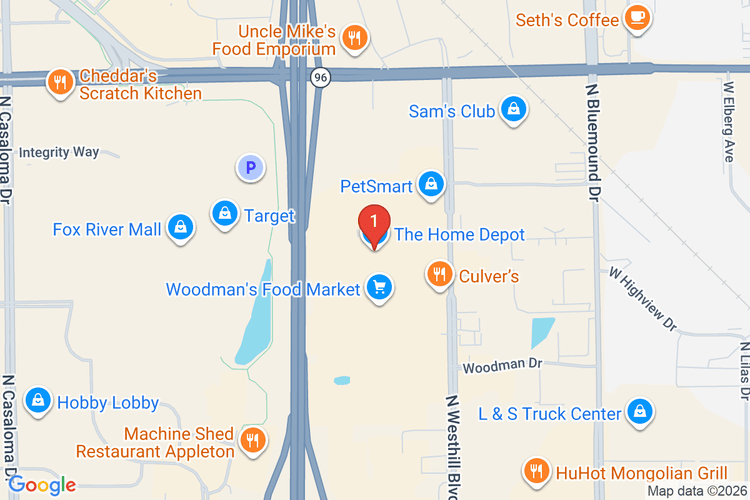 Map showing HOME DEPOT #4903 location