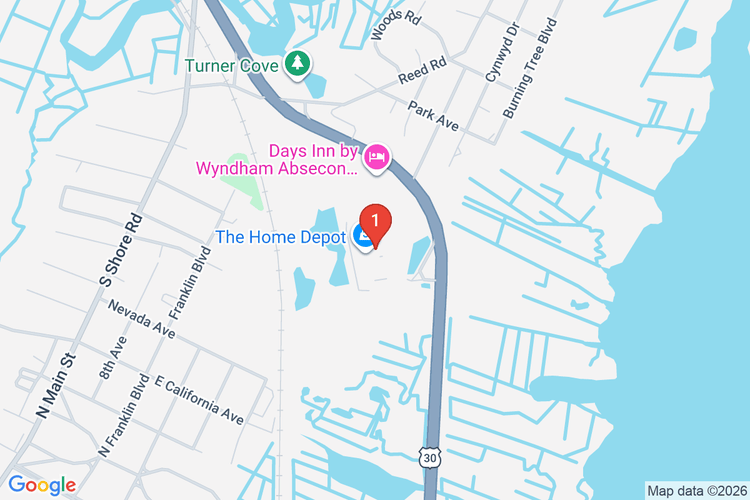 Map showing HOME DEPOT #0975 location