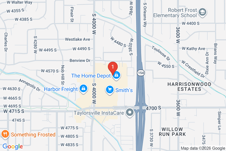 Map showing HOME DEPOT #4406 location