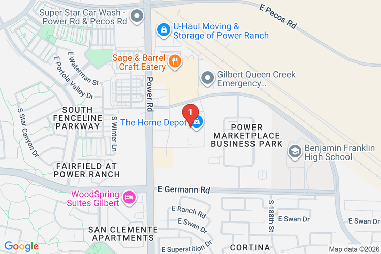 Map showing HOME DEPOT #0415 location