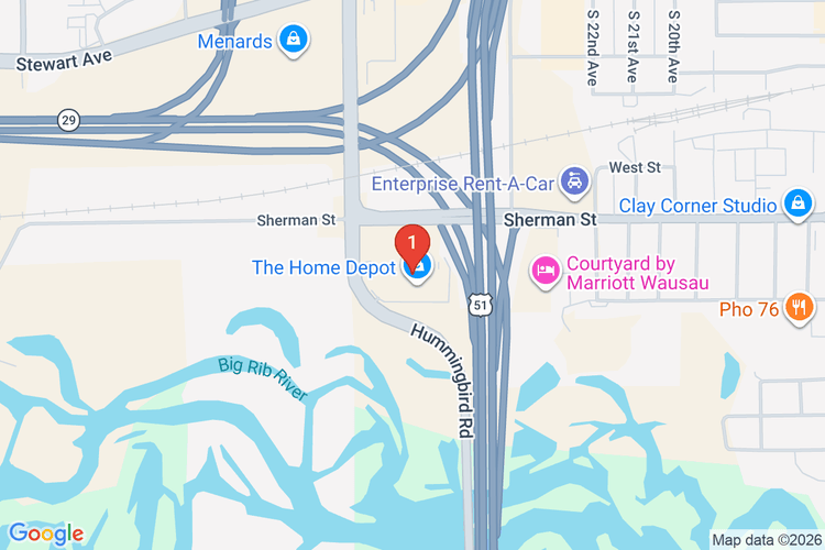 Map showing HOME DEPOT #4931 location