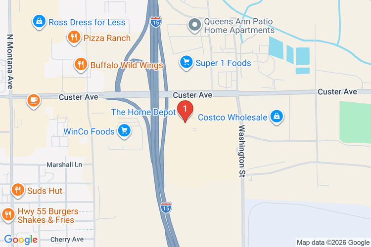Map showing HOME DEPOT #3106 location