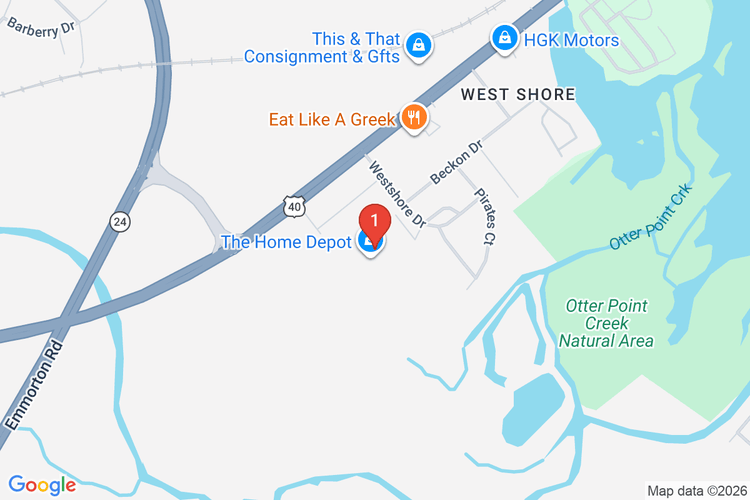 Map showing HOME DEPOT #2576 location