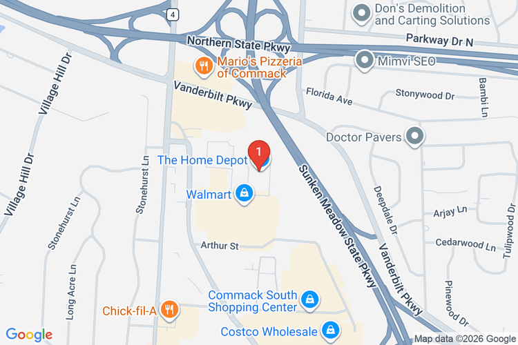 Map showing HOME DEPOT #6167 location