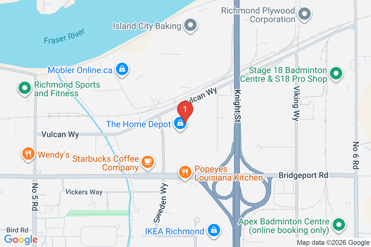 Map showing HOME DEPOT CAN #7043 location