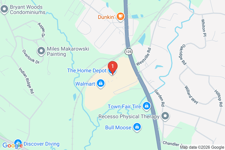Map showing HOME DEPOT #3487 location