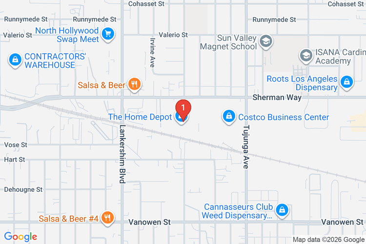 Map showing HOME DEPOT #6613 location