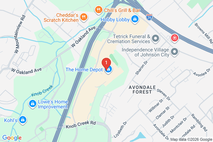 Map showing HOME DEPOT #0701 location