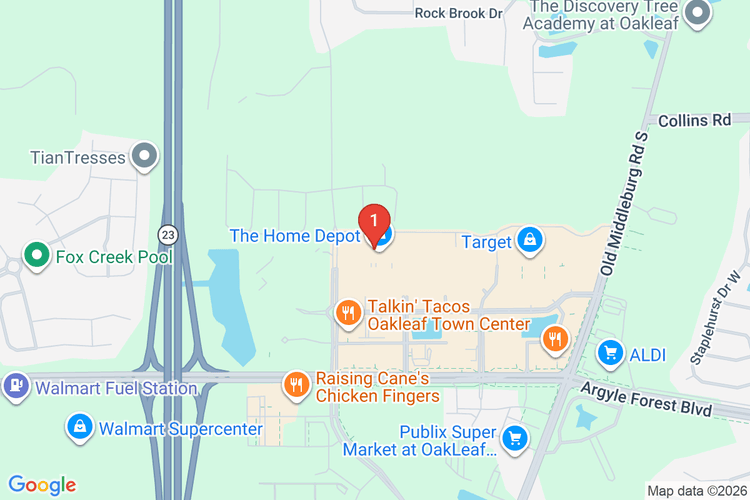Map showing HOME DEPOT #6890 location