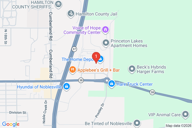 Map showing HOME DEPOT #2017 location