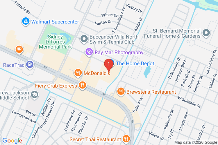 Map showing HOME DEPOT #0373 location