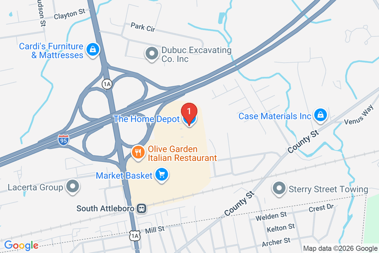 Map showing HOME DEPOT #2659 location