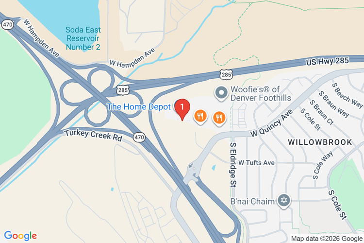 Map showing HOME DEPOT #1549 location