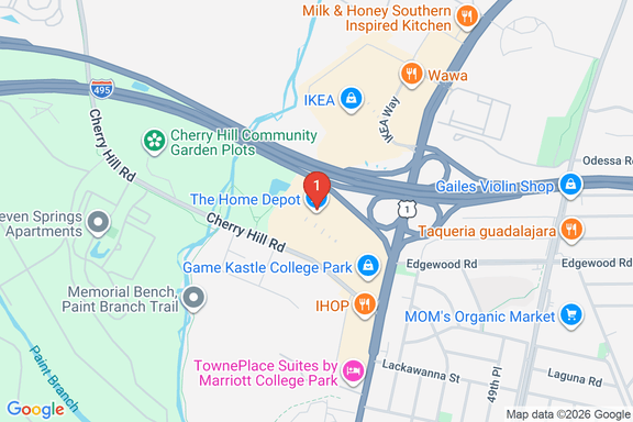 Map showing HOME DEPOT #2552 location