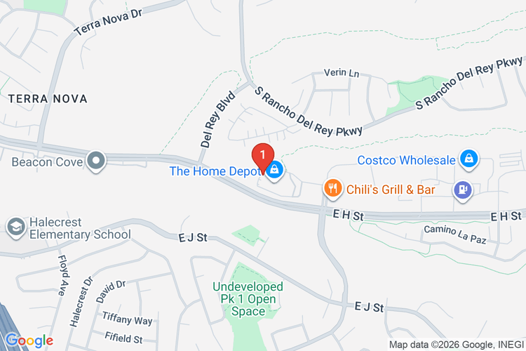 Map showing HOME DEPOT #0658 location