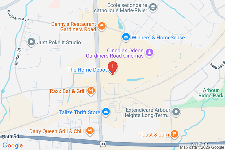 Map showing HOME DEPOT CAN #7081 location