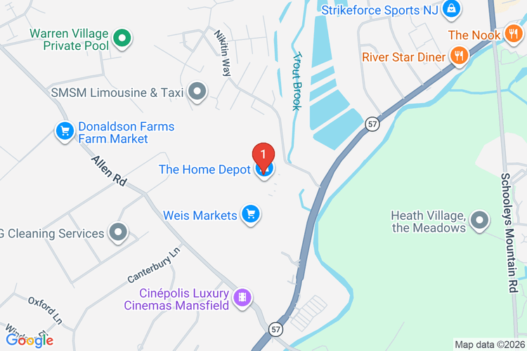 Map showing HOME DEPOT #0953 location