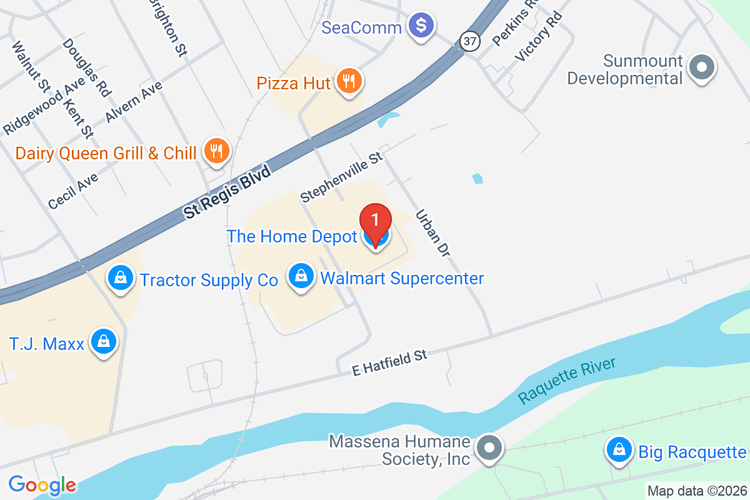 Map showing HOME DEPOT #8996 location