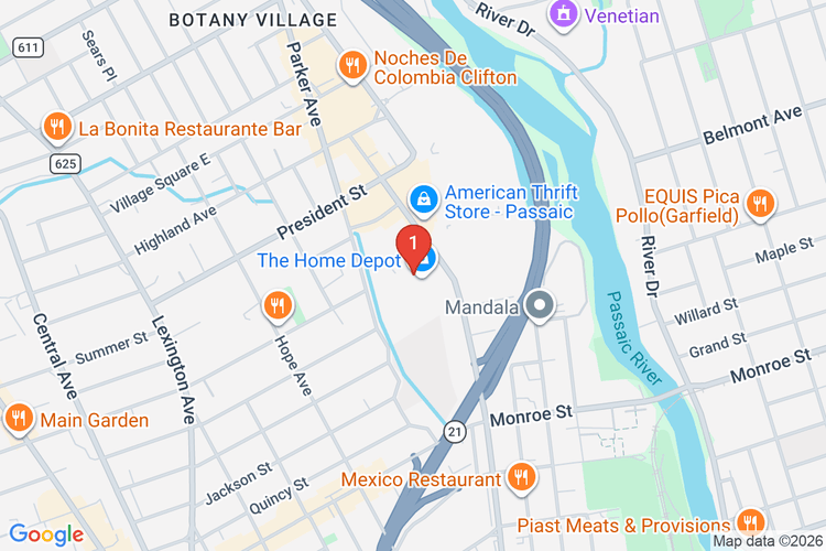 Map showing HOME DEPOT #0950 location