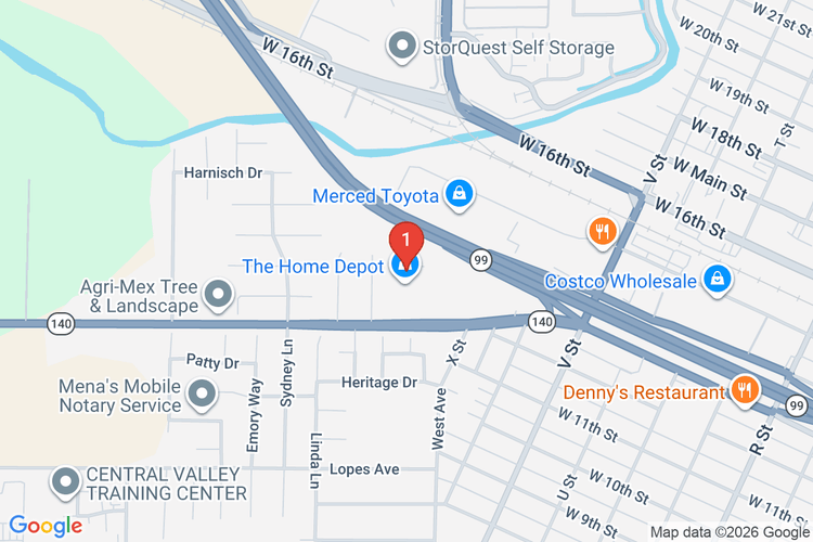 Map showing HOME DEPOT #6618 location