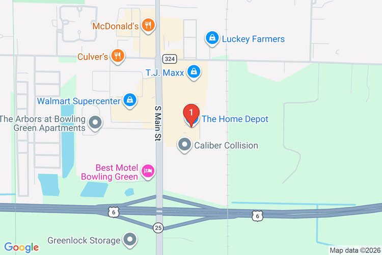 Map showing HOME DEPOT #3864 location