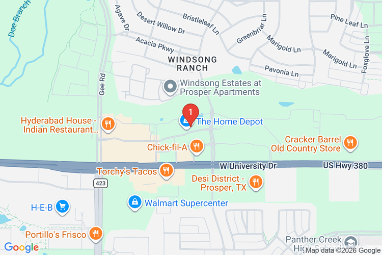 Map showing HOME DEPOT #6106 location