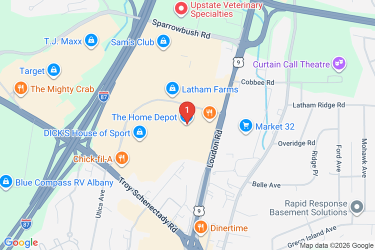Map showing HOME DEPOT #1259 location