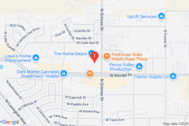 Map showing HOME DEPOT #3515 location